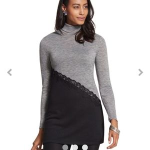 Chico's Lace-Trim Turtleneck NWT